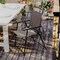 Flash Furniture Brown Folding Sling Patio Chairs with Armrests, 4PK 4-GM-SC098-BR-GG - alternate 3